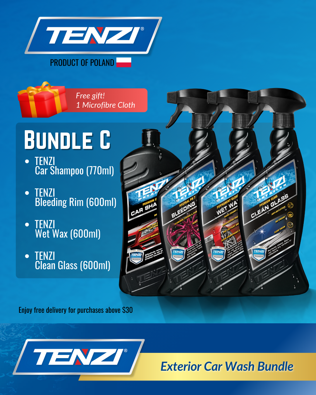 TENZI Exterior Car Wash Bundle